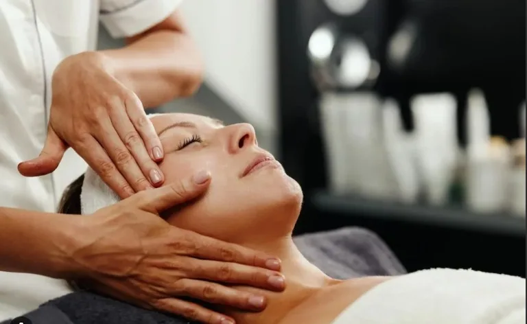 Soothing face massage at Maison Forest Spa